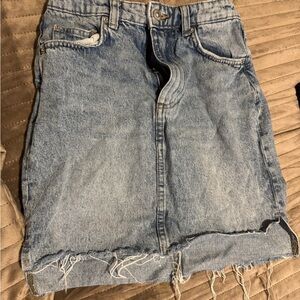 H&M Light Blue Denim Skirt